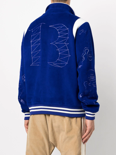 Shop Haculla Embroidered-logo Shirt Jacket In Blue