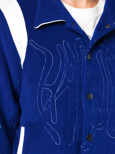 Haculla Embroidered-logo Shirt Jacket In Blue