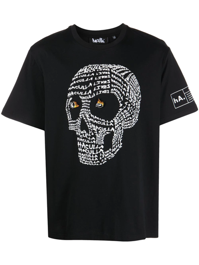 Shop Haculla Skull-print T-shirt In Black