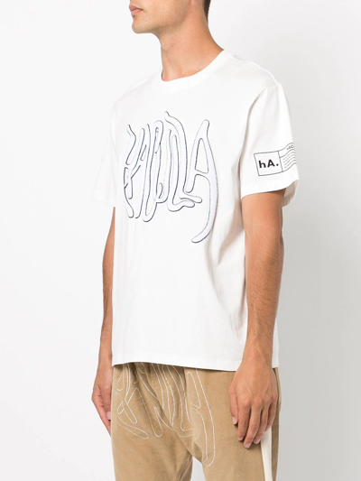 Shop Haculla Chenille Logo Patch T-shirt In White
