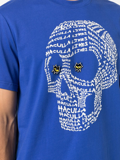 Shop Haculla Skull-print T-shirt In Blue