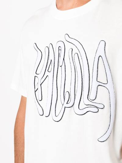 Shop Haculla Chenille Logo Patch T-shirt In White