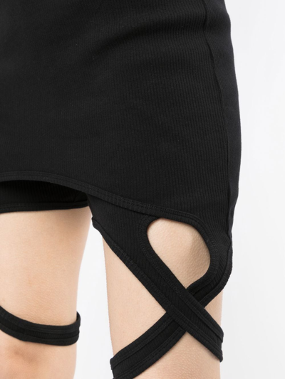 Shop Dion Lee Double Lock Mini Skirt In Black