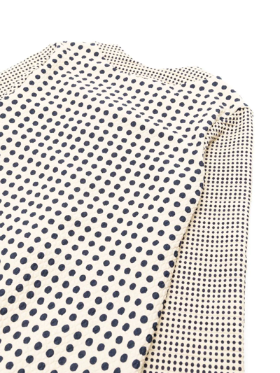 Shop Amir Slama Spot-print Long-sleeve Swimsuit In Neutrals