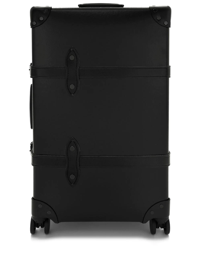 Shop Globe-trotter Centenary Medium Check-in Suitcase In Black