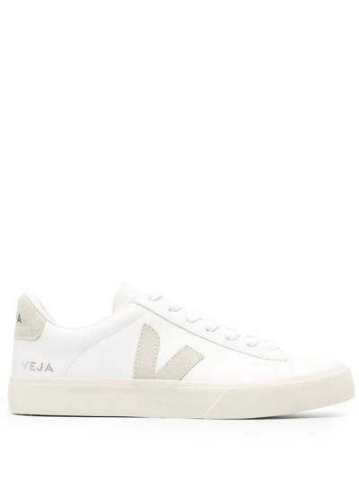 Shop Veja Campo Low-top Lace-up Sneakers In White