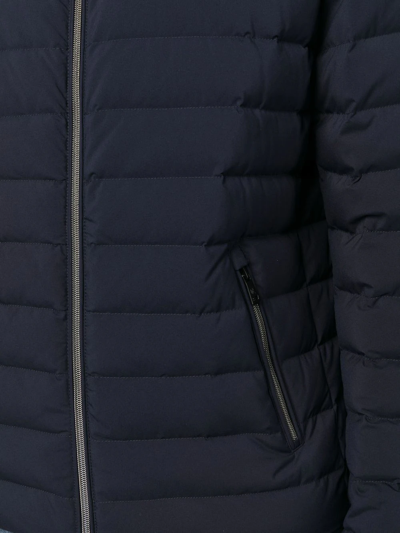 Shop Ralph Lauren Purple Label Varens Padded Zip-up Jacket In Blue