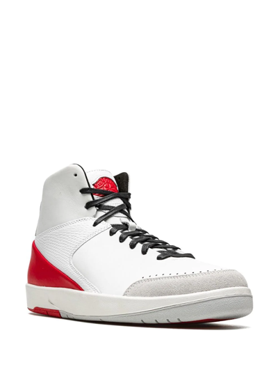 Shop Jordan X Nina Chanel Abney Air  2 Retro Se "gym Red" Sneakers In White
