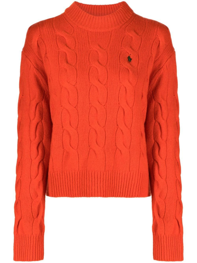 Polo Ralph Lauren Cable-knit Wool And Cashmere Sweater In Arancione |  ModeSens