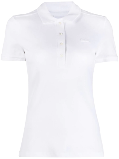 Shop Lacoste Short Sleeve Polo Shirt In White