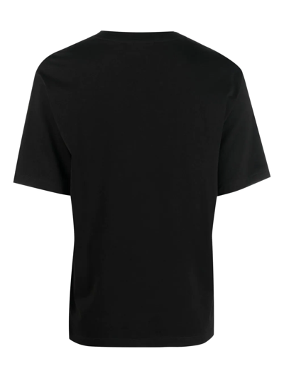 Shop Lacoste Chest Logo-patch T-shirt In Black