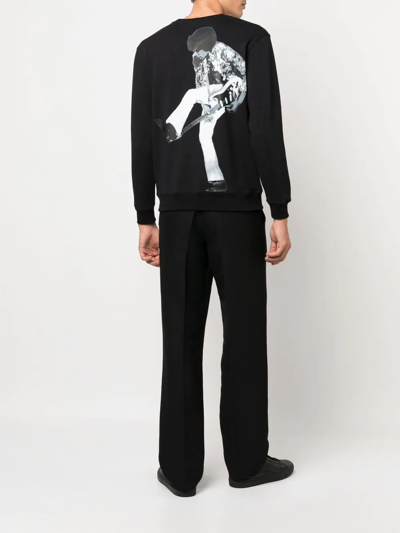 Limitato Photograph-print Long-sleeved Sweatshirt In Black