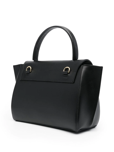 Shop Atp Atelier Arezzo Leather Tote Bag In Black