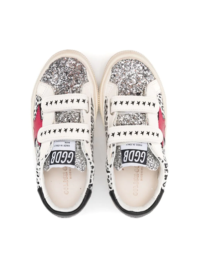Shop Golden Goose May Glitter-detail Sneakers In White