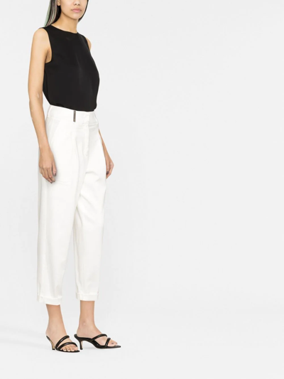 Theory Black Crewneck Top With Ruched Details On The Front In Black