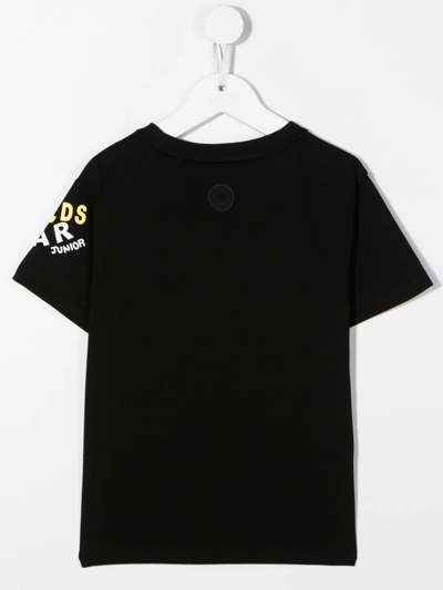 Shop Gcds Cartoon Logo-print T-shirt In Black