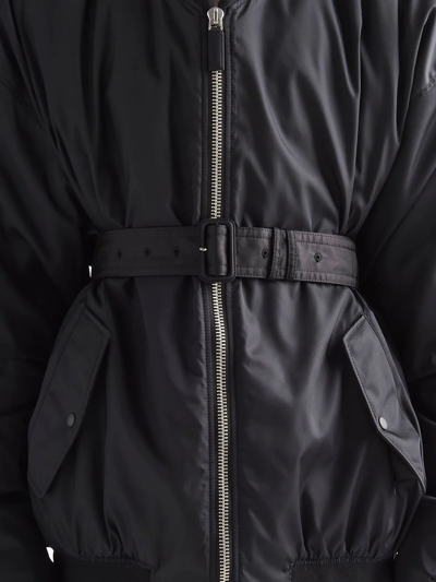 Prada Re-nylon Bomber Jacket In Black