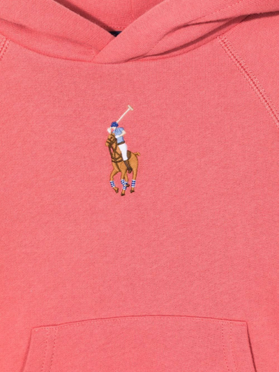 Shop Ralph Lauren Logo-patch Pullover Hoodie In Pink