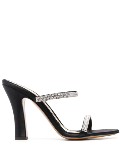 Shop Alexandre Vauthier Lila Crystal-embellished Sandals In Black