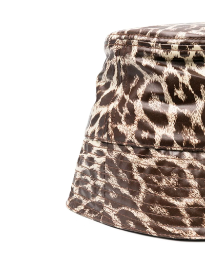 Shop Jil Sander Leopard-print Bucket Hat In Neutrals