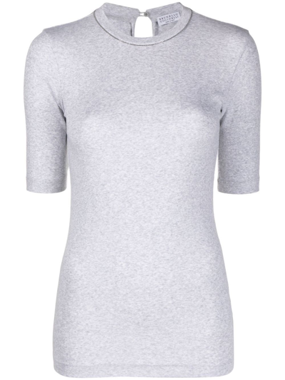 Brunello Cucinelli Chain-link Top In Grey