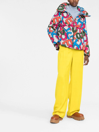 Herno Logo-print Puffer Jacket In Neutrals