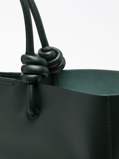 Shop Jil Sander Giro Leather Tote Bag In Green