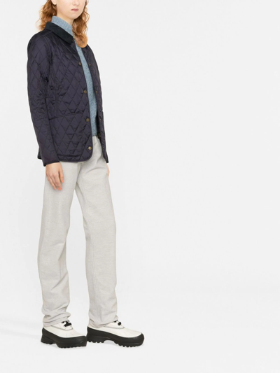 Barbour Quilted Jacket Front Pockets In Blue