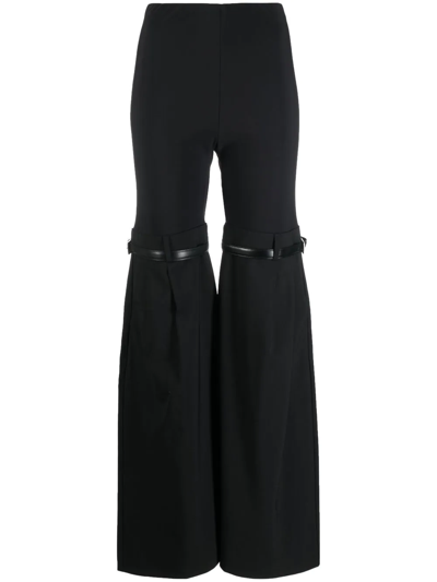 Shop Coperni Hybrid Flared Trousers In Black