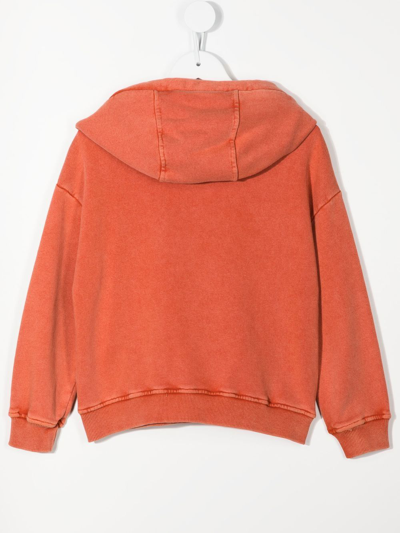Mauna Kea Logo Print Hoodie In Orange