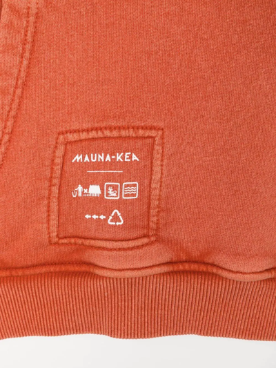Shop Mauna Kea Logo Print Hoodie In Orange