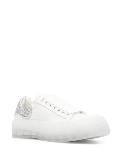 Shop Alexander Mcqueen Deck Plimsoll Low-top Sneakers In White