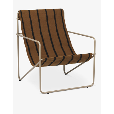 Shop Ferm Living Desert Block-colour Steel And Recycled-plastic Lounge Chair 77.5cm