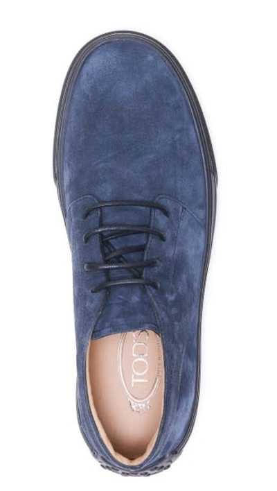 Shop Tod's Ankle Boot In Suede Leather In Blu