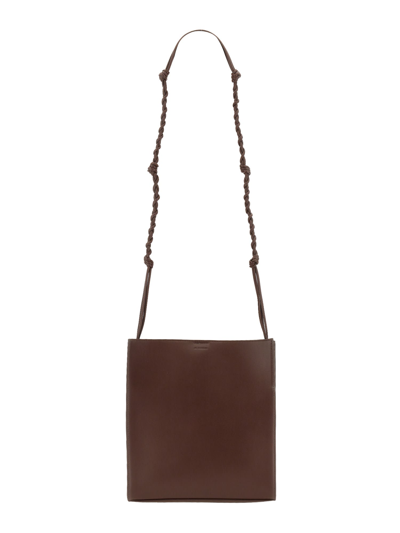 Shop Jil Sander Tangle Shoulder Bag Large In Marrone