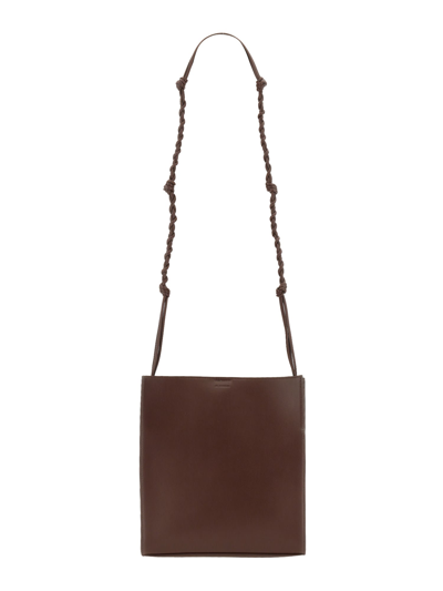 Jil Sander Tangle Shoulder Bag Large In Marrone
