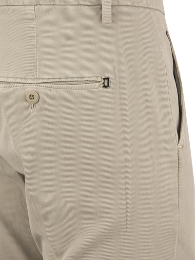 Shop Dondup Gaubert - Slim-fit Gabardine Trousers In Stone