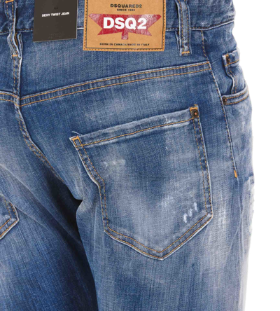 Shop Dsquared2 Sexy Twist Jean Jeans In Blue