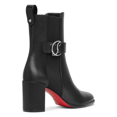 Shop Christian Louboutin Cl Chelsea 70 Black Leather Ankle Boots