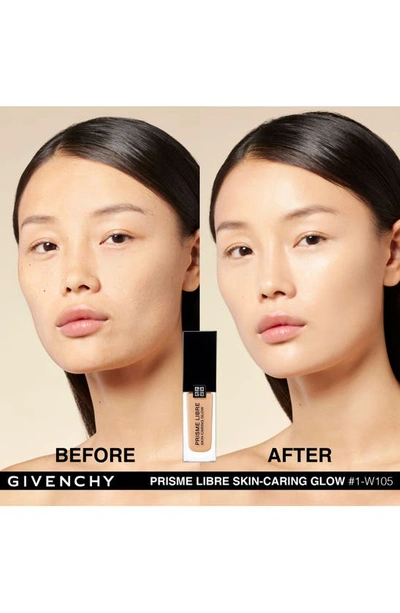 Givenchy Prisme Libre Skin-caring Glow Foundation 01-w105 1.01 oz/ 30 ml In 1-w105 Fair/warm Yellow Tones