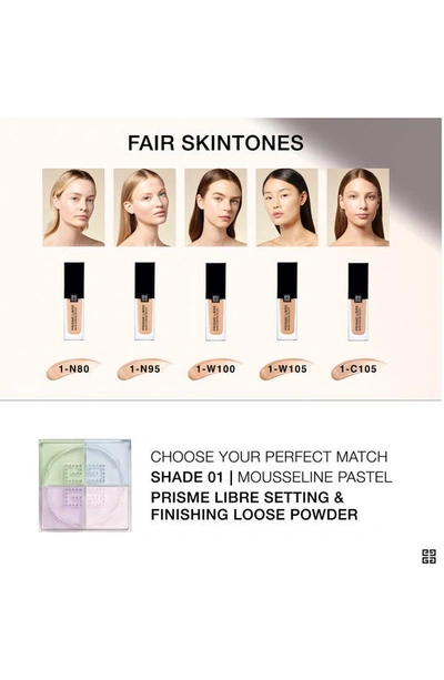 Givenchy Prisme Libre Skin-caring Glow Foundation 01-w105 1.01 oz/ 30 ml In 1-w105 Fair/warm Yellow Tones
