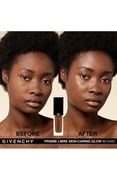 Shop Givenchy Prisme Libre Skin-caring Glow Foundation In 6-n480 Deep/yellow-neut Tones