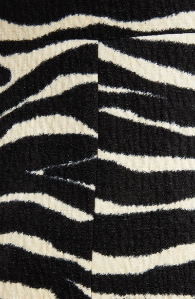 Shop Dries Van Noten Rilke Zebra Stripe Overcoat In Ecru