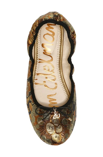 Shop Sam Edelman Felicia Flat In Bronze Multi