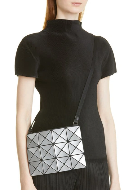 Bao Bao Issey Miyake Lucent Geometric-panel Crossbody Bag In Silver