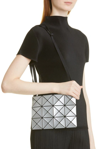 Bao Bao Issey Miyake Lucent Geometric-panel Crossbody Bag In Silver