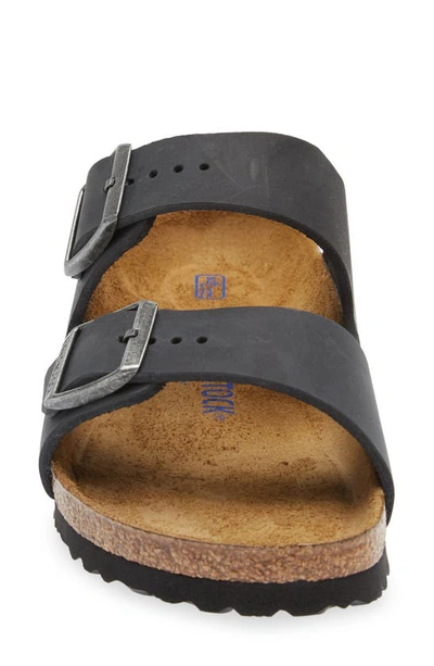 Shop Birkenstock Arizona Slide Sandal In Black/ Black