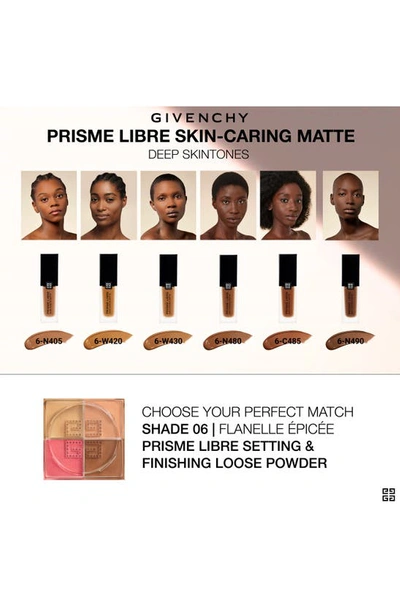 Shop Givenchy Prisme Libre Skin-caring Matte Foundation In 6-n480 Deep/yellow-neut Tones