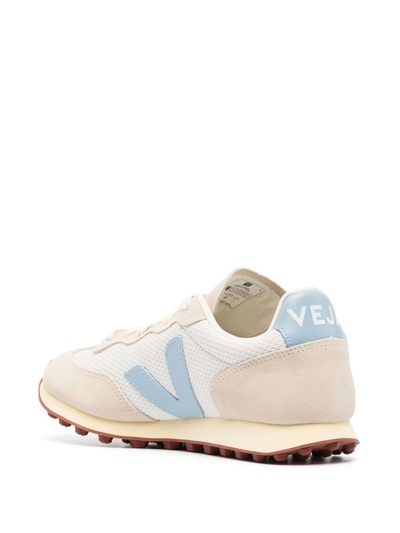 Shop Veja Rio Panelled Lace-up Sneakers In Nude