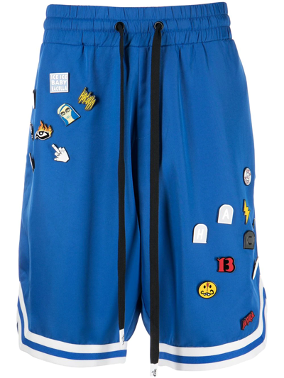 Shop Haculla Mixed-pins Basketball Track Shorts In Blue